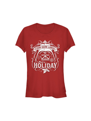 Junior's Star Wars Christmas Dark Lord Holiday T-shirt