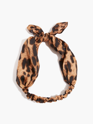 Leopard Print Bow Headwrap