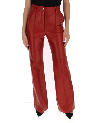 Gucci Plongé Leather Flare Pants