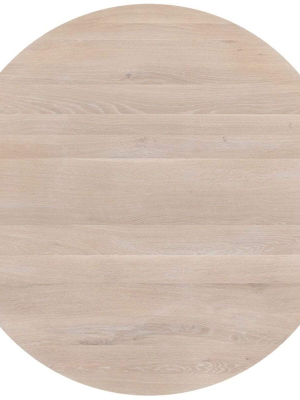 Althea Round Dining Table, Light Oak