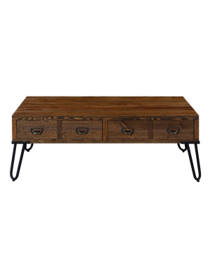 Bryant Coffee Table With Storage Aged Pine - Serta