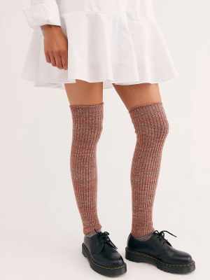 Marled Bulky Knit Over-the-knee Socks