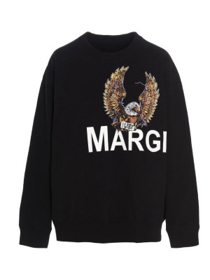 Mm6 Maison Margiela Logo Print Crewneck Sweatshirt