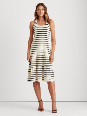 Tiered Cotton-blend Midi Dress