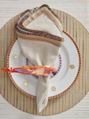 Kim Seybert Spectrum Napkin - Set Of 4 - Natural & Multi Colored