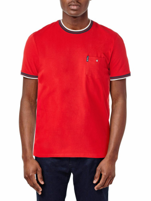 Supima Cotton Pocket Crew T-shirt - Red
