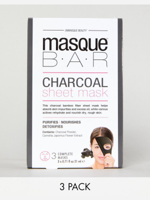 Masquebar Charcoal Sheet Masks X3