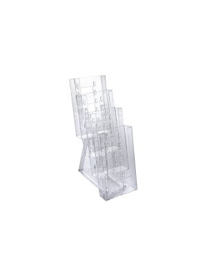 Azar Four-tier Modular Trifold Brochure Holder 2ct