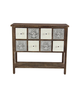 Farmhouse 8 Drawer Cabinet Brown/gray - Olivia & May