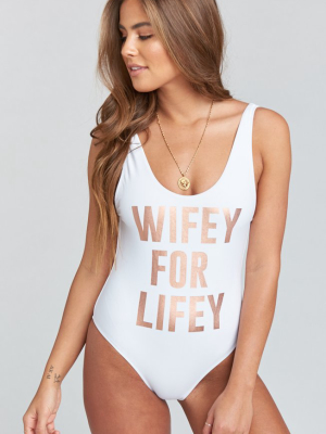 Topanga Tank One Piece ~ Wifey For Lifey Graphic