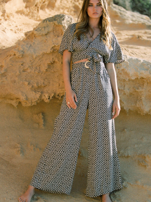 Piper Wide Leg Pant In Shades Abstract