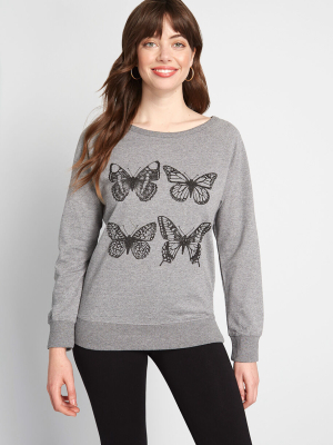 Got To Butterfly Graphic Sweatshirt