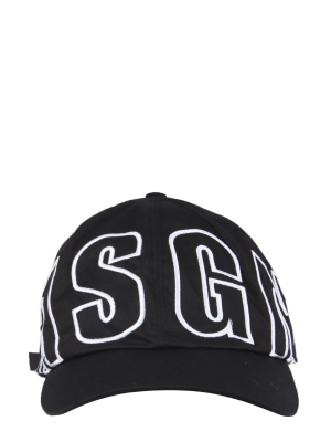 Msgm Logo Embroidered Cap