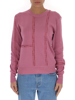 Chloé Lace-detailed Knit Pullover