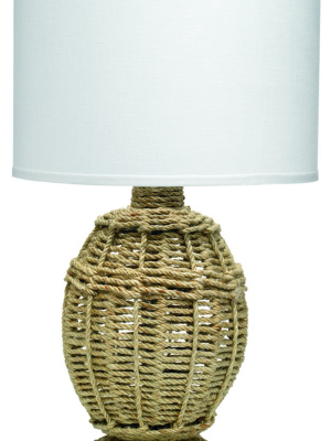 Jute Urn Table Lamp, Small