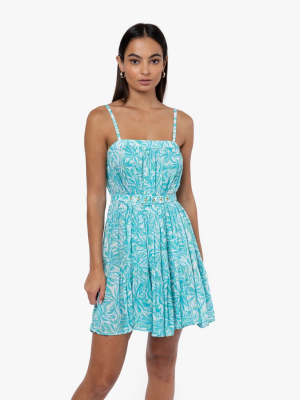 Matilda Dress - Sunflower Aqua