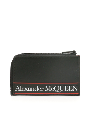 Alexander Mcqueen Logo Zipped Cardholder