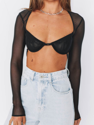 Lioness Gilda Crop Top Black