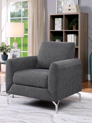 Gannet Rounded Padded Arms Chair Gray - Mibasics