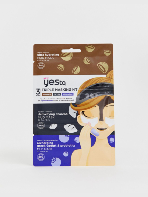 Yes To Triple Masking Co/char/bb Hydrate Detoxify And Recharge