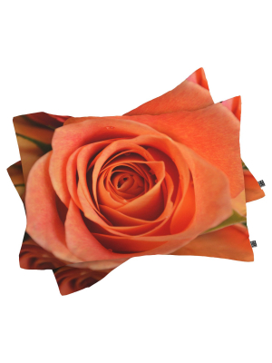 Allyson Johnson Rose Bud Lightweight Pillowcase Standard Orange - Deny Designs