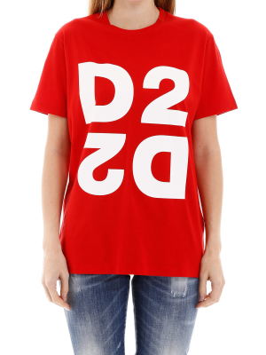 Dsquared2 Mirrored D2 Print T-shirt