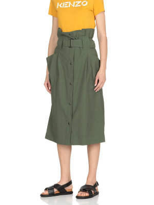 Kenzo High Waisted Utility Skirt