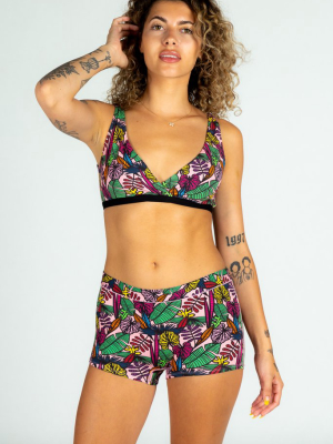 The Sex On The Beach | Pink Tropical Modal Boyshort Underwear