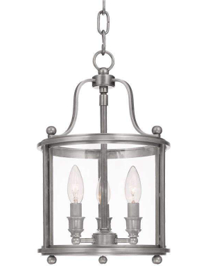 Mansfield 3 Light Pendant Antique Nickel