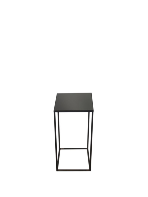 Compact Charcoal Side Table