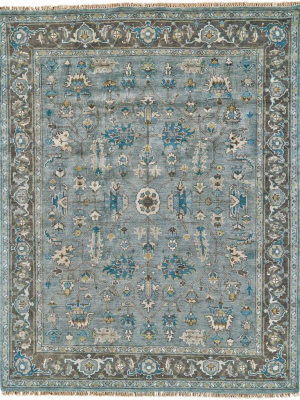 Feizy Ustad Taditional Persian Rug - Available In 6 Sizes - Smoke Blue & Pewter Gray