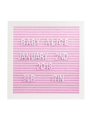 Pearhead Letterboard Wall Sign Panel - Pink
