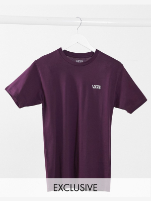 Vans Left Chest Logo Tee In Purple Exclusive At Asos