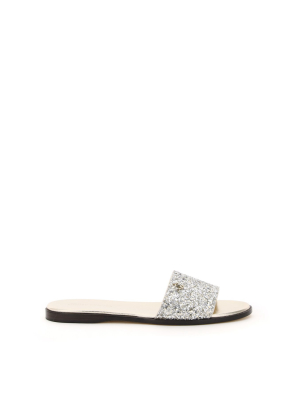 Jimmy Choo Minea Glitter Sandals