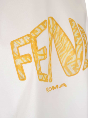 Fendi Logo Embroidered T-shirt