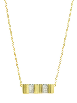 Sleek Pavé Pendant Necklace