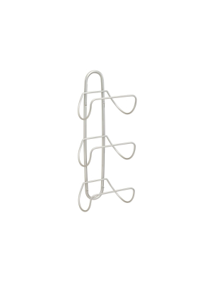 Mdesign Metal Three Level Wall Mount Towel Rack Holder And Organizer, Soft Brass