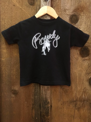 Bandit Kid "rowdy" Tee Blk/white