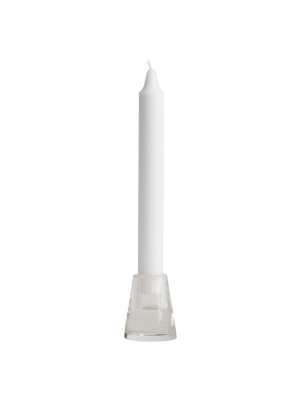 Cone Nordic Glass Candleholder In Clear