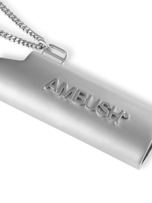 Ambush Logo Lighter Case Necklace L - Silver/silver