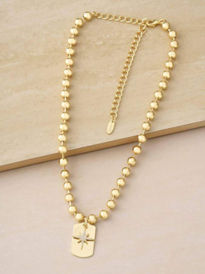 Gold Rush 18k Gold Plated Tag Necklace