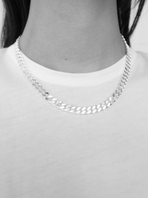 Silver Big Curb Necklace