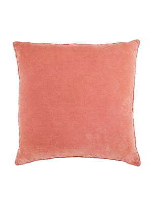 Jaipur Living Sunbury Solid Pink Poly Throw Pillow 26 Inch