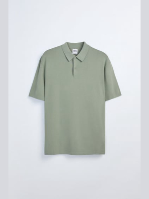 Short Sleeve Knit Polo Shirt