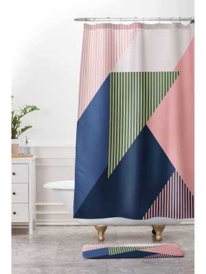 Mareike Boehmer Color Block Shower Curtain Pink - Deny Designs