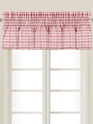 C&f Home Pink Plaid Valance