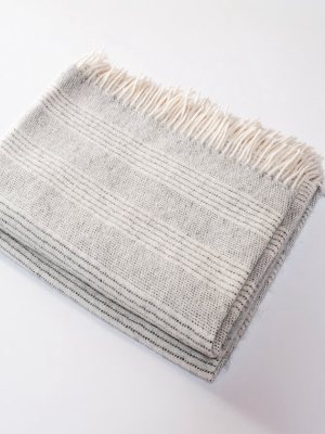 Stripe Alpaca Throw Cloud