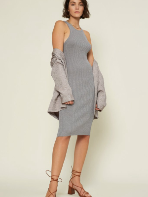 Ribbed Racerback Sweater Dress