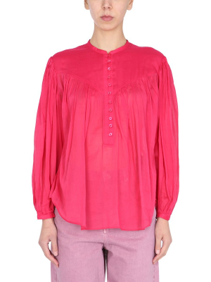 Isabel Marant Button Mandarin Collar Shirt
