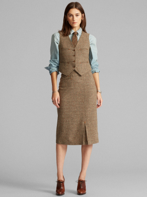 Donegal Tweed Wool-blend Skirt